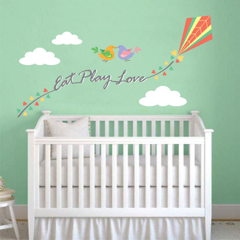 Décalcomanie murale « manger play love »