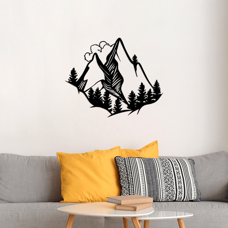 Elegant Black Decorative Metal Wall Accessory, 22.4 x 27.6 Inches | 100% Metal Construction, Thickness: 0.06 Inches | Perfect for Home Décor, Durable and Stylish Wall Art for Any Room