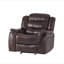 Design classique, tissu moelleux brun foncé, fauteuil inclinable oscillant