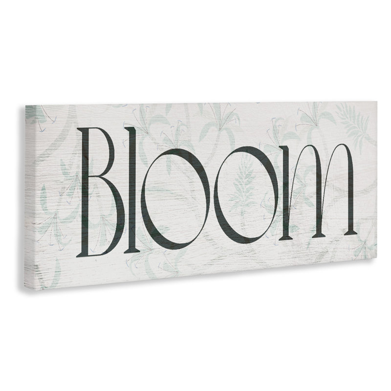 Bloom sur toile de fleurs fanées, design par Lil 'Rue, H 10 po x l 24 po