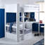 Solorzano European Single (90 x 200cm) High Sleeper Loft Bed Bed with Bookcase-28079712-28666388