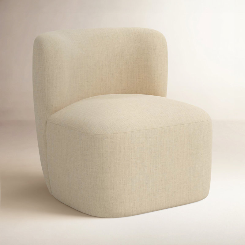 Mariza 28" W Swivel Lounge Chair, Classic Linen Linen