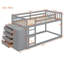 Lit superposé simple au-dessus de simple avec 4 tiroirs, 3 tablettes et construction en pin massif pour un gain de place et de durabilité-881558836-881558837