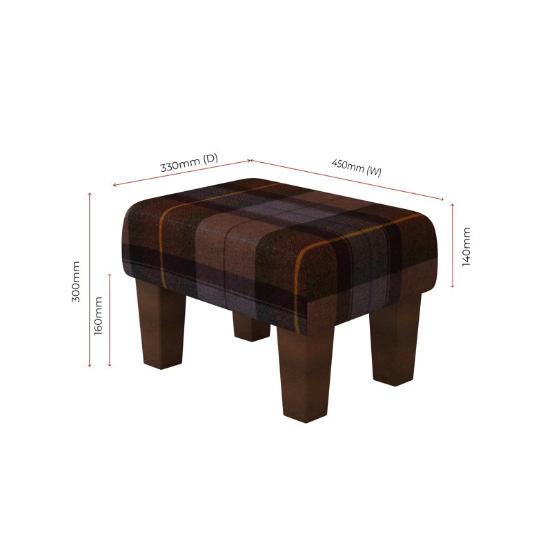 Manufactured Wood Accent Stool, Mahogany