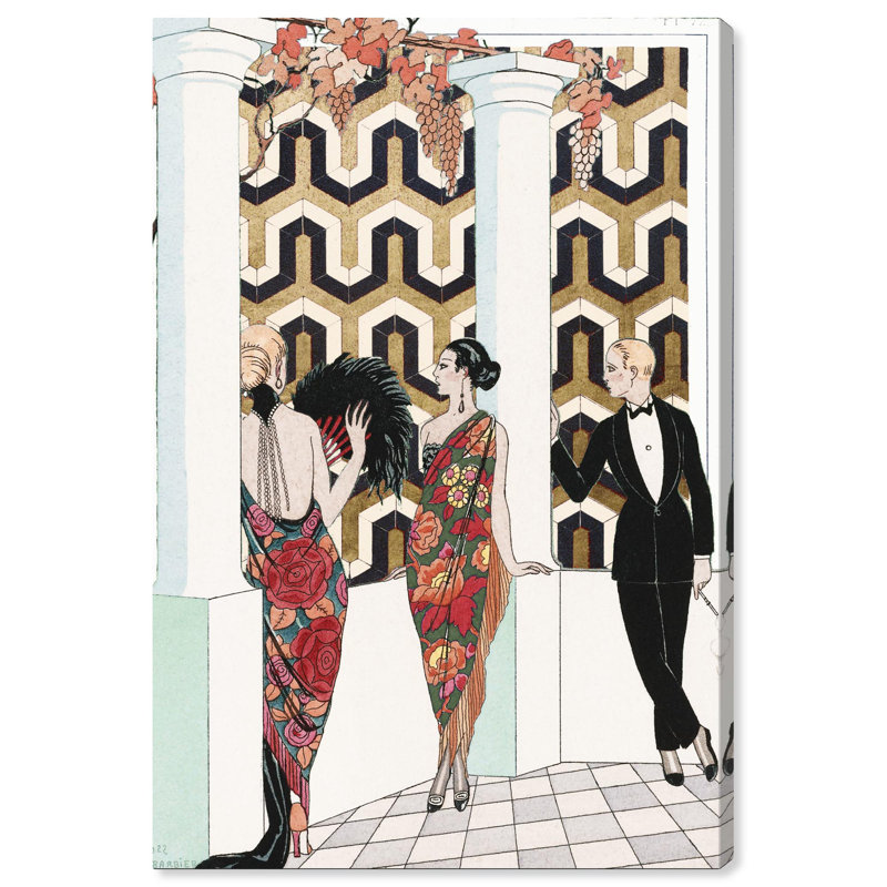 Balcony View Vintage Canvas Art Print, 15" x 10"