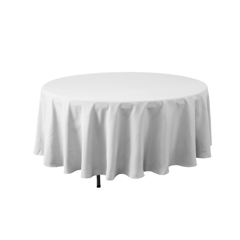Kendleton Round Tablecloth, 132" x 132", White