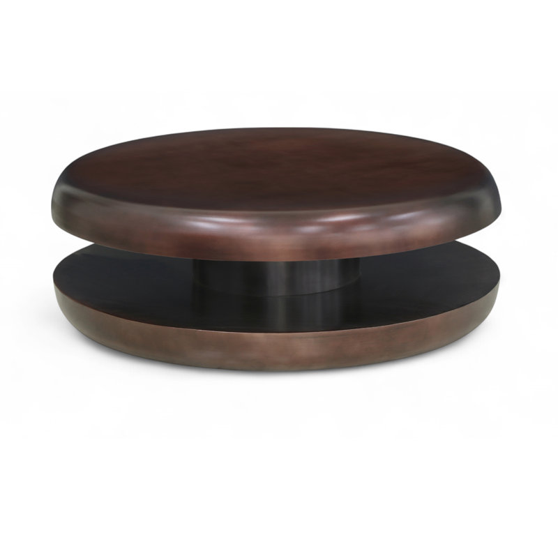 Jamison Iron Coffee Table, Brown