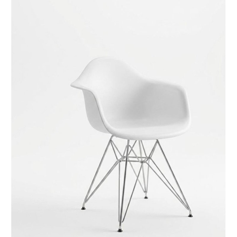 Seau Cliyrca avec base chromée, Blanc