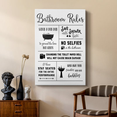 Scrub a Dub Dub Rules - Cavas Gallery sur mesure