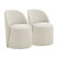 Chaise d'appoint rembourrée avec roulettes Lola (ensemble de 2)-121011812