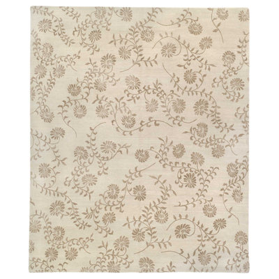 Floral Area Rug in Beige/Taupe