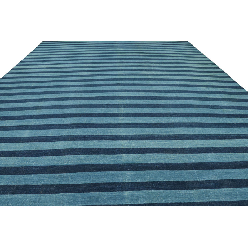 Dhuree Flatweave Cotton Striped Area Rug, Rectangle 8' x 10'