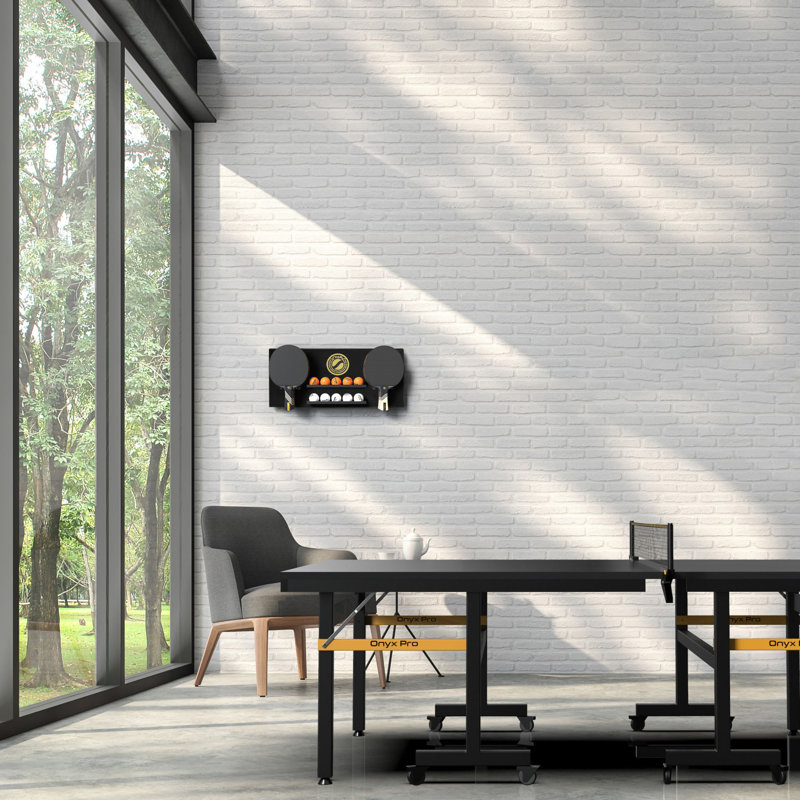 STIGA Ping Pong Storage Wall Rack, Black
