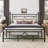 Ajayceon Metal Platform Bed Frame With Vintage-Style Headboard And Footboard-359204366-359913784