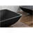 Matte Shell  Glass Rectangular Vessel Bathroom Sink In Black With  Faucet And Pop-Up Drain In Matte Black
