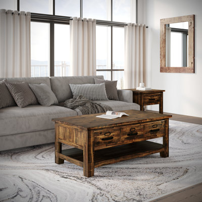 Andreas Solid Wood Top Single Coffee Table