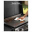 Plaque chauffante au gaz propane à 3 brûleurs avec couvercle - Barbecue portatif à surface plane pour barbecue, camping et patio