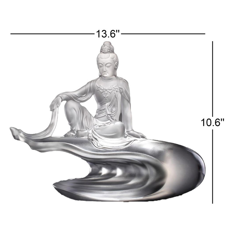 La lumière existe grâce à l'amour | Bouddha, sculptures et figurines en cristal Guan Yin