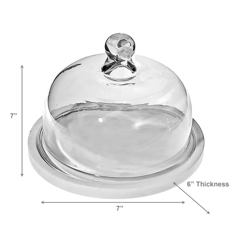 Marlee Marble Cake Dome White