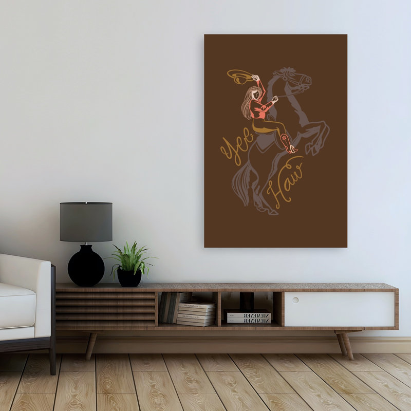 Art mural rétro Yee Haw Cowgirl Spirit