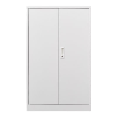 Armoire casier de rangement en métal - maison, tablette réglable avec serrure blanche pour garage, teinte