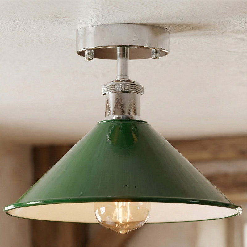 Chasteen Semi Flush Mount, Green