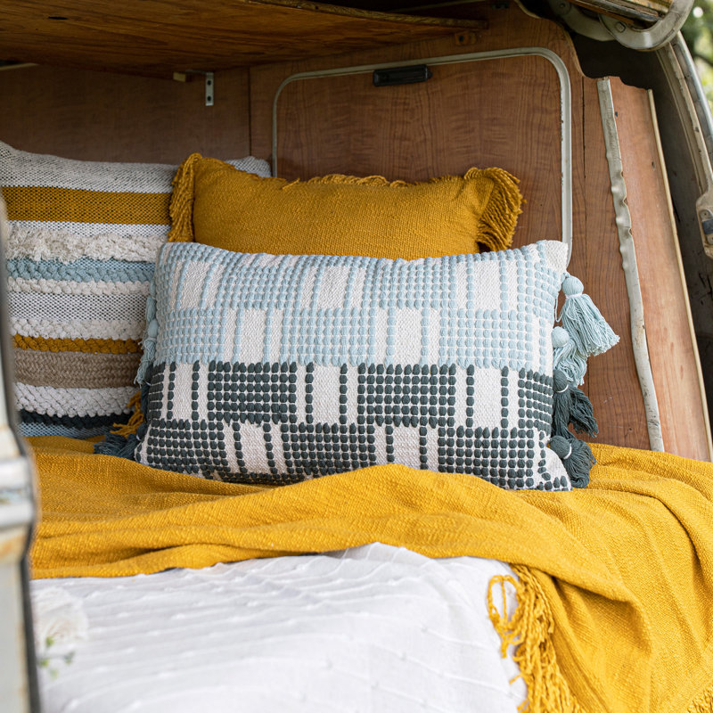 Modern Fringed Throw Pillow