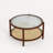 Bay Isle Home Round Rattan Coffee Table with Glass Top-675633288-676772000