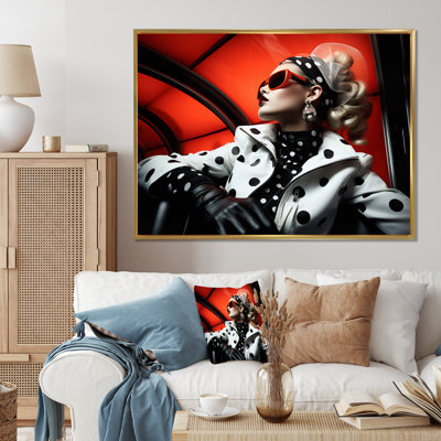 " Red Fashion Woman Portrait II "