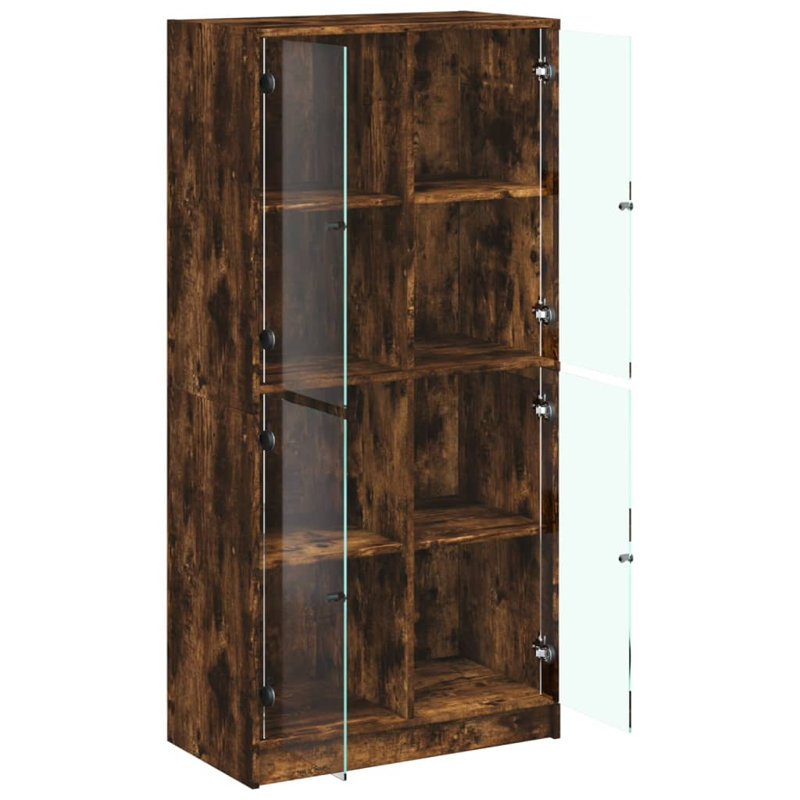 Orane China Cabinet, Smoked Oak
