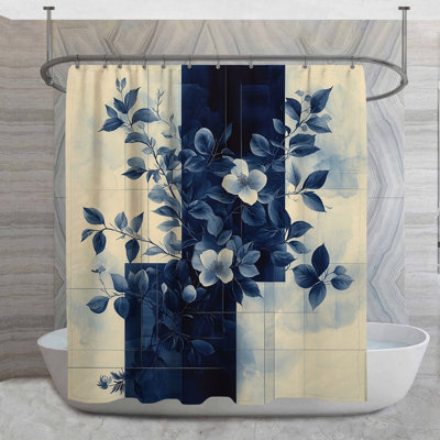 Rideau de douche Blue Flowers
