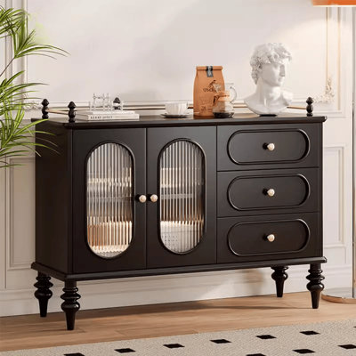 French retro-style solid wood sideboard