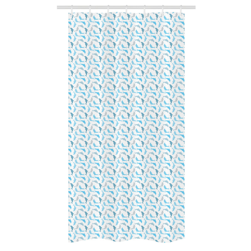 Eulice Geometric Shower Curtain with Hooks Included, 72" H x 36" W