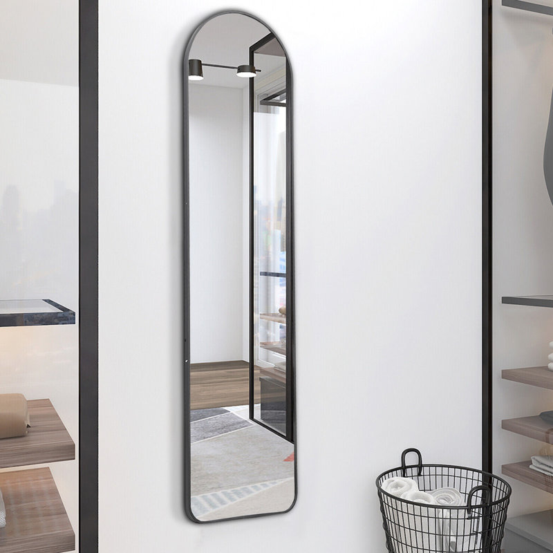 Lourinda Metal Framed Full Length Mirror, 160 cm H x 50 cm W, Black