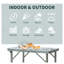 Table de camping pliante de 23 po avec hauteur réglable, table portable légère avec poignée de transport, table de camping pliante pour l'extérieur-1620232730