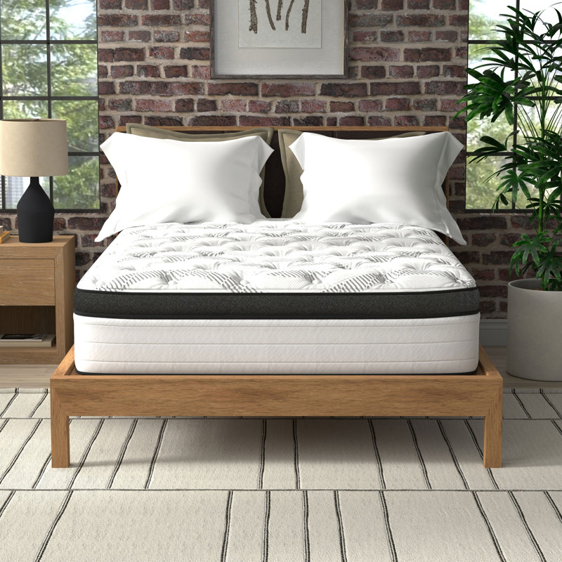 Wayfair Sleep 14" Firm Hybrid Mattress, Gray Waves, Queen