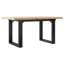 Table basse avec cadre en O, bois massif de pin et acier-1371607392