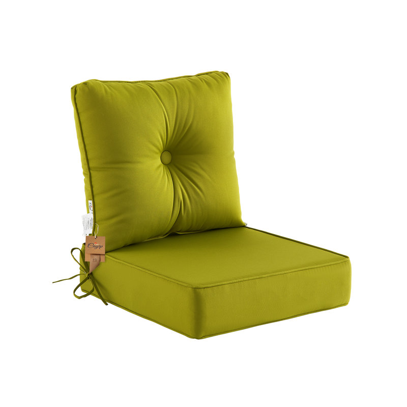 Outdoor 6'' Seat / Back Cushion, Light Green