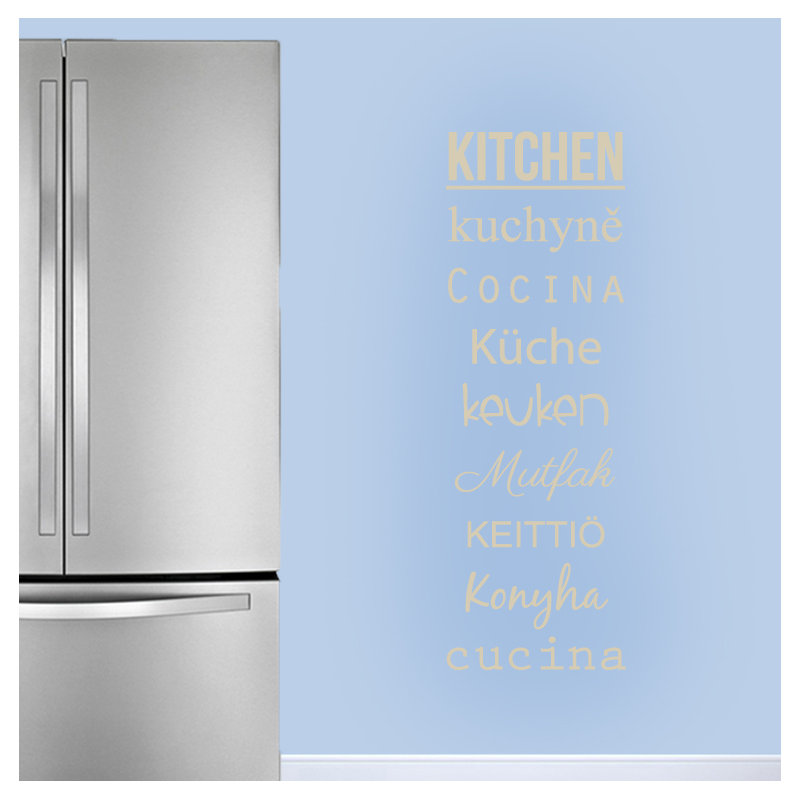 Décalcomanie murale mots pour la cuisine, Beige
