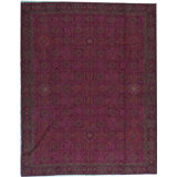Hand-Knotted High-Quality Red and Green Area Rug