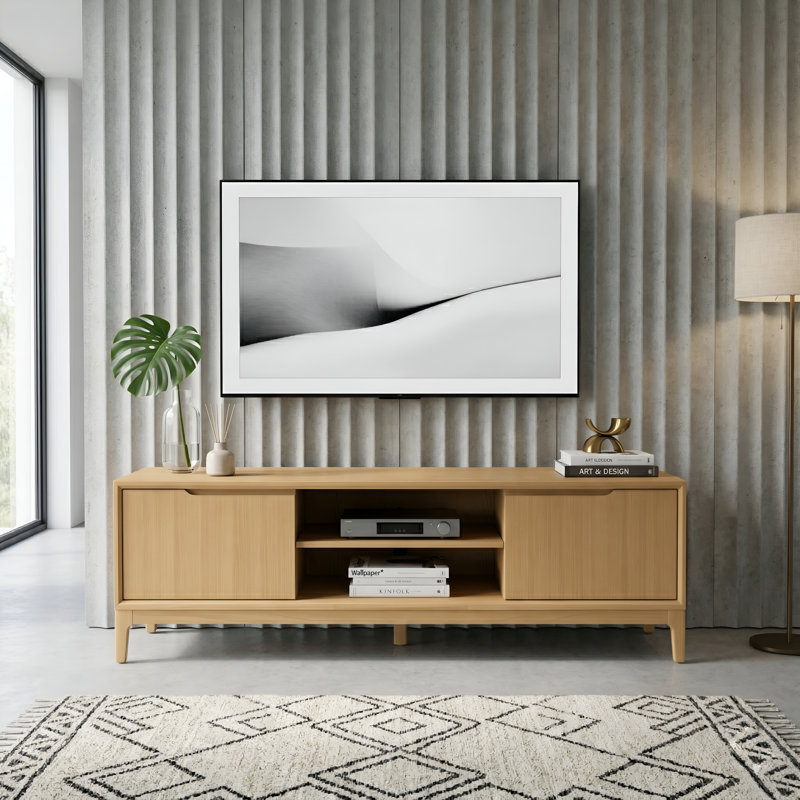 Rise TV Console, Light Oak
