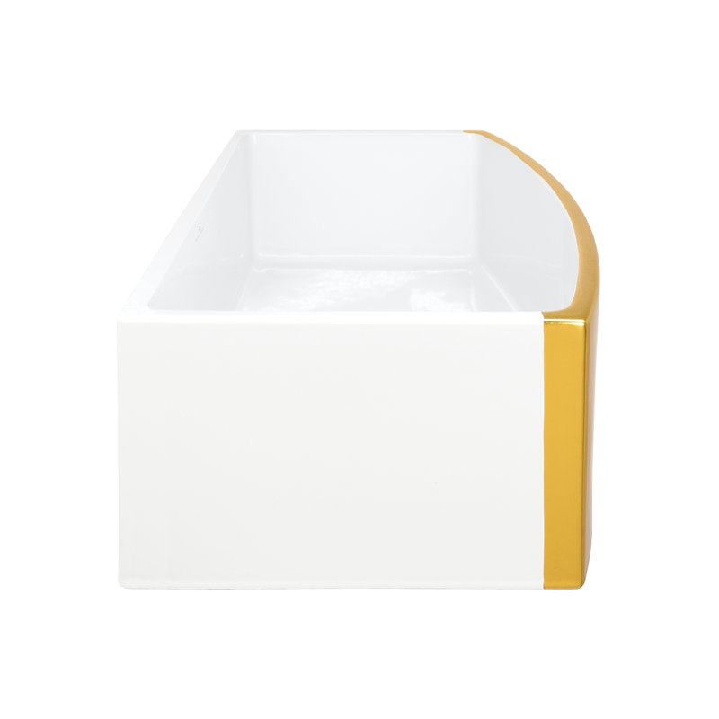 Rendezvous 33"L X 19.5"W Farmhouse/Apron Kitchen Sink, Matte Gold