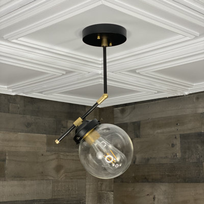 Gheorghe Glass Semi Flush Mount