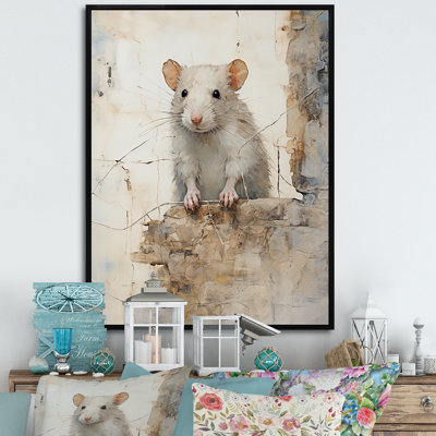 Minimalisme rongeur grinçant sur toile