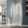 FPivot 34 in.W x 72 in.H Pivot Frameless Glass Shower Door with 6mm Clear Tempered Glass for Bathroom