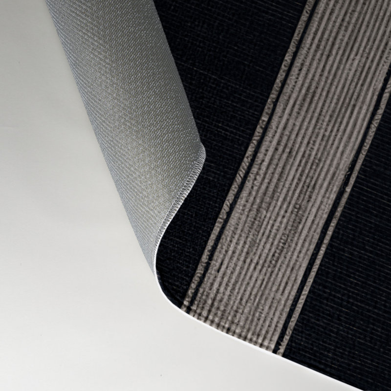 Tapis intérieur / extérieur gris HorizontalStripes, Rectangulaire 3 pi x 5 pi