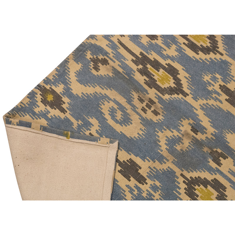 Flatweave Wool Ikat Area Rug