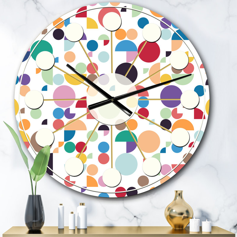 Horloge murale rétro Mid-Century, Surdimensionné