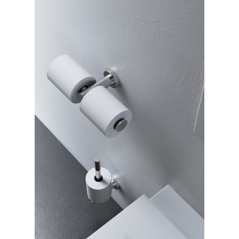4600 Series Double Wall Mount Toilet Paper Holder, Polished Stainless Steel