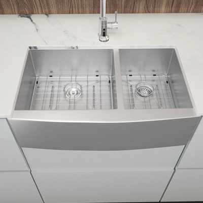 36'' L Double Bowl Stainless Steel Kitchen Sink